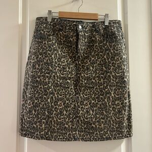 d. jeans Leopard Print Mini Skirt